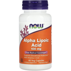 Альфа-ліпоєва кислота NOW Foods Alpha Lipoic Acid 100 mg 60 Veg Caps