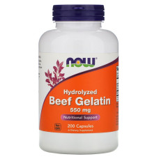 Желатин NOW Foods Beef Gelatin 550 mg 200 Caps