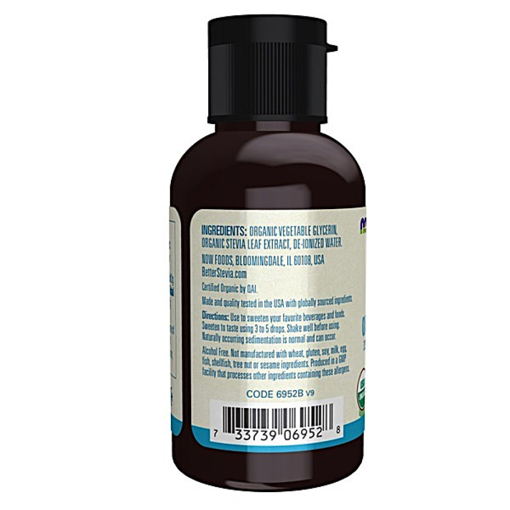 Замінник цукру NOW Foods Better Stevia Liquid Glycerite 60 ml /375 servings/