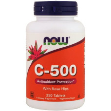 Вітамін C NOW Foods C-500 With Rose Hips 250 Tabs NOW-00672