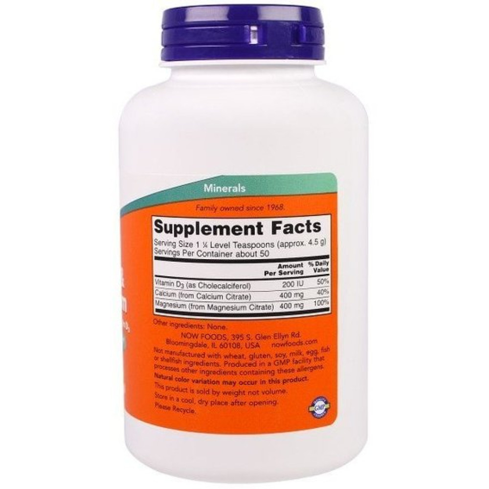 Мікроелемент Кальцій NOW Foods CAL/MAG CITRATE POWDER 8 OZ 227 g /50 servings/
