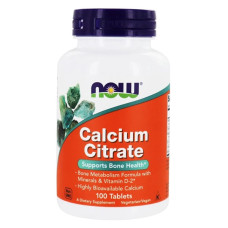 Мікроелемент Кальцій NOW Foods Calcium Citrate 100 Tabs NF1230