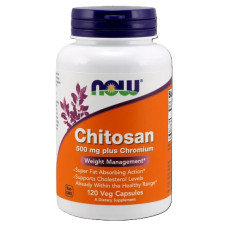 Хітозан NOW Foods Chitosan 500 mg Plus Chromium 120 Veg Caps