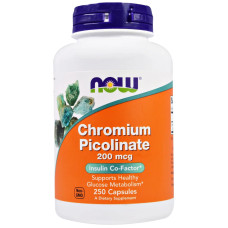 Мікроелемент Хром NOW Foods Chromium Picolinate 200 mcg 250 Caps