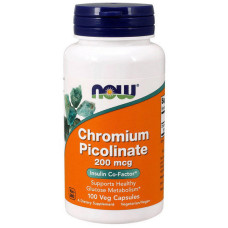 Мікроелемент Хром NOW Foods Chromium Picolinate 200 mcg 100 Veg Caps