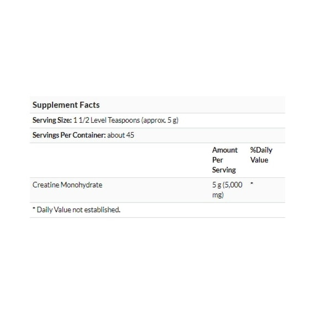 Креатин моногідрат NOW Foods Creatine Monohydrate 227 g /45 servings/ Unflavored