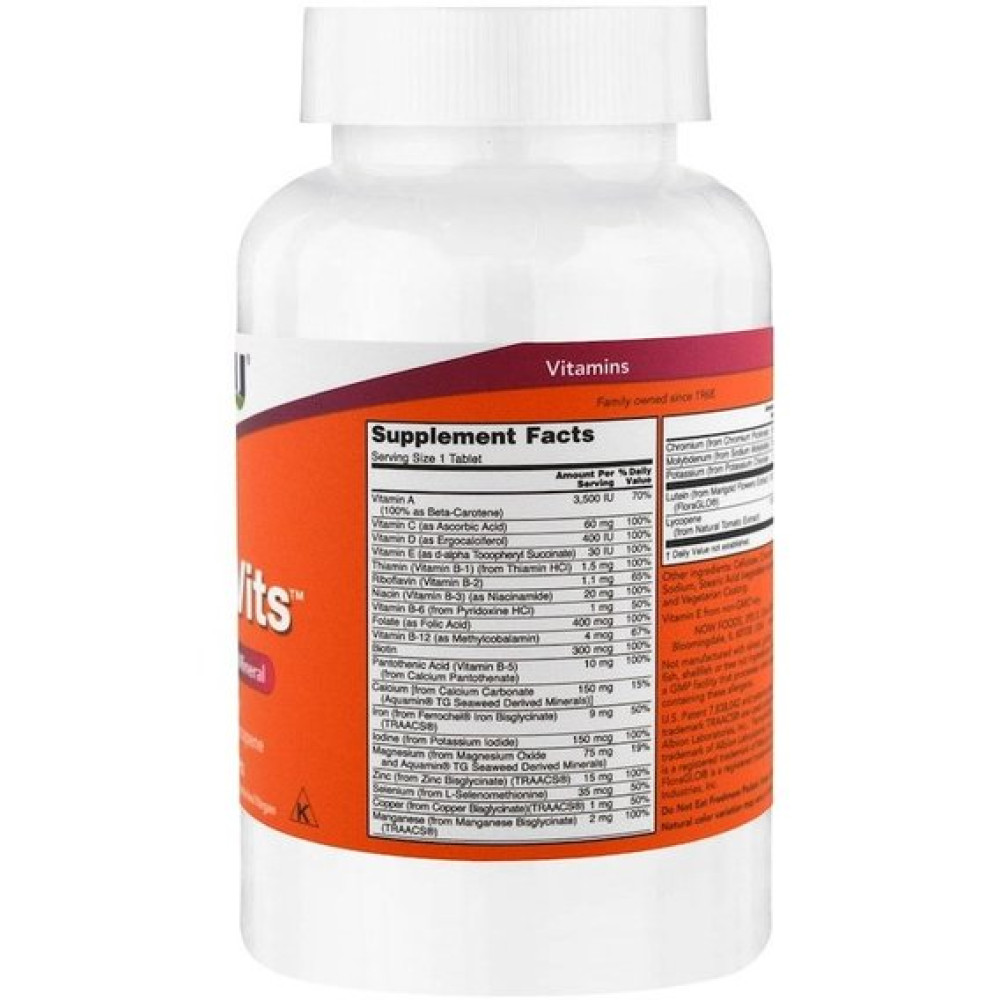 Вітамінно-мінеральний комплекс NOW Foods Daily Vits 250 Tabs