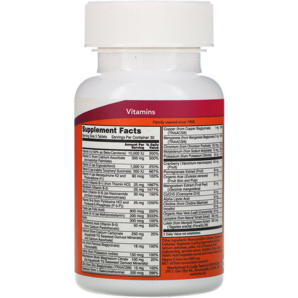 Вітамінно-мінеральний комплекс NOW Foods Eve Superior Women's Multi 90 Tabs NOW-03796