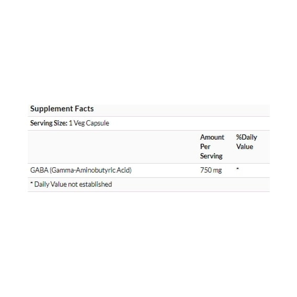 Амінокомплекс NOW Foods GABA 750 mg 200 Veg Caps NOW-00129