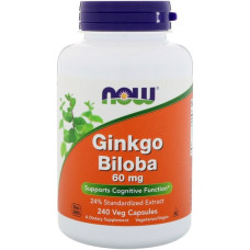 Гінкго Білоба NOW Foods Ginkgo Biloba 60 mg 240 Veg Caps