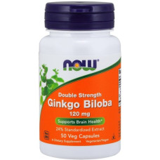 Гінкго Білоба NOW Foods Ginkgo Biloba Double Strength 120 mg 50 Veg Caps