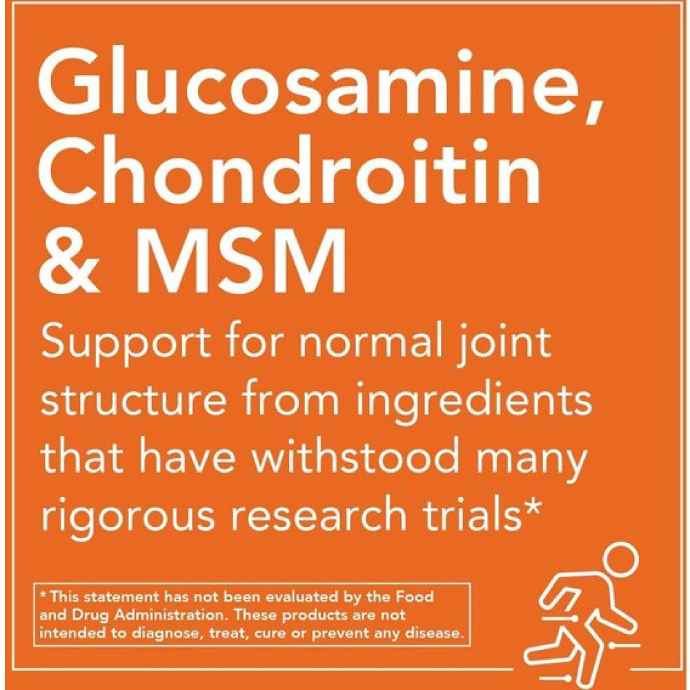 Препарат для суглобів та зв'зок NOW Foods Glucosamine & Chondroitin with MSM 90 Caps