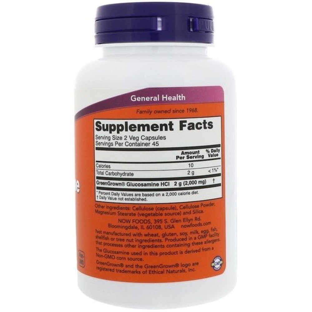 Препарат для суглобів та зв'зок NOW Foods Glucosamine '1000' 60 Veg Caps