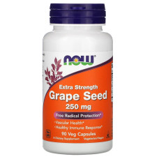Екстракт виноградних кісточок NOW Foods Grape Seed 250 mg 90 Veg Caps