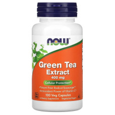 Зелений чай NOW Foods Green Tea Extract 400 mg 100 Veg Caps
