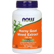 Тонізуючий засіб NOW Foods Horny Goat Weed 750 mg 90 Tabs