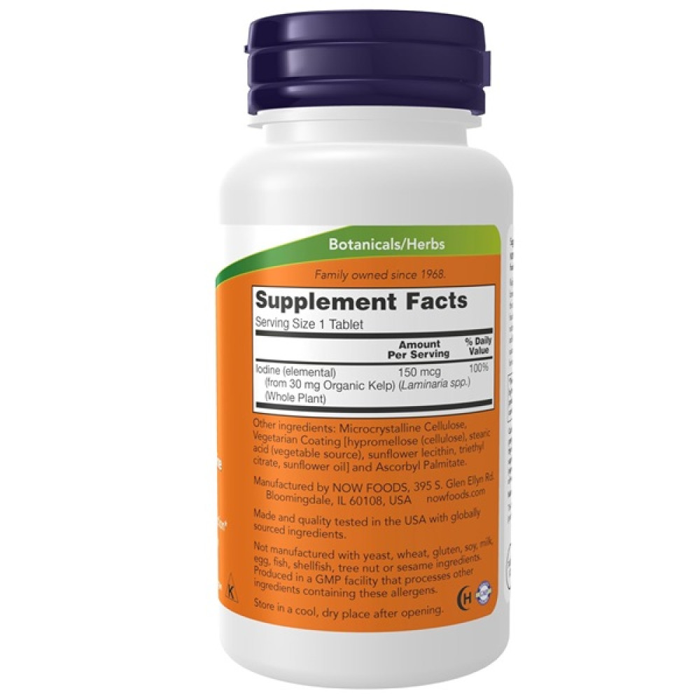 Ламінарія NOW Foods Kelp 150 mcg 200 Tabs