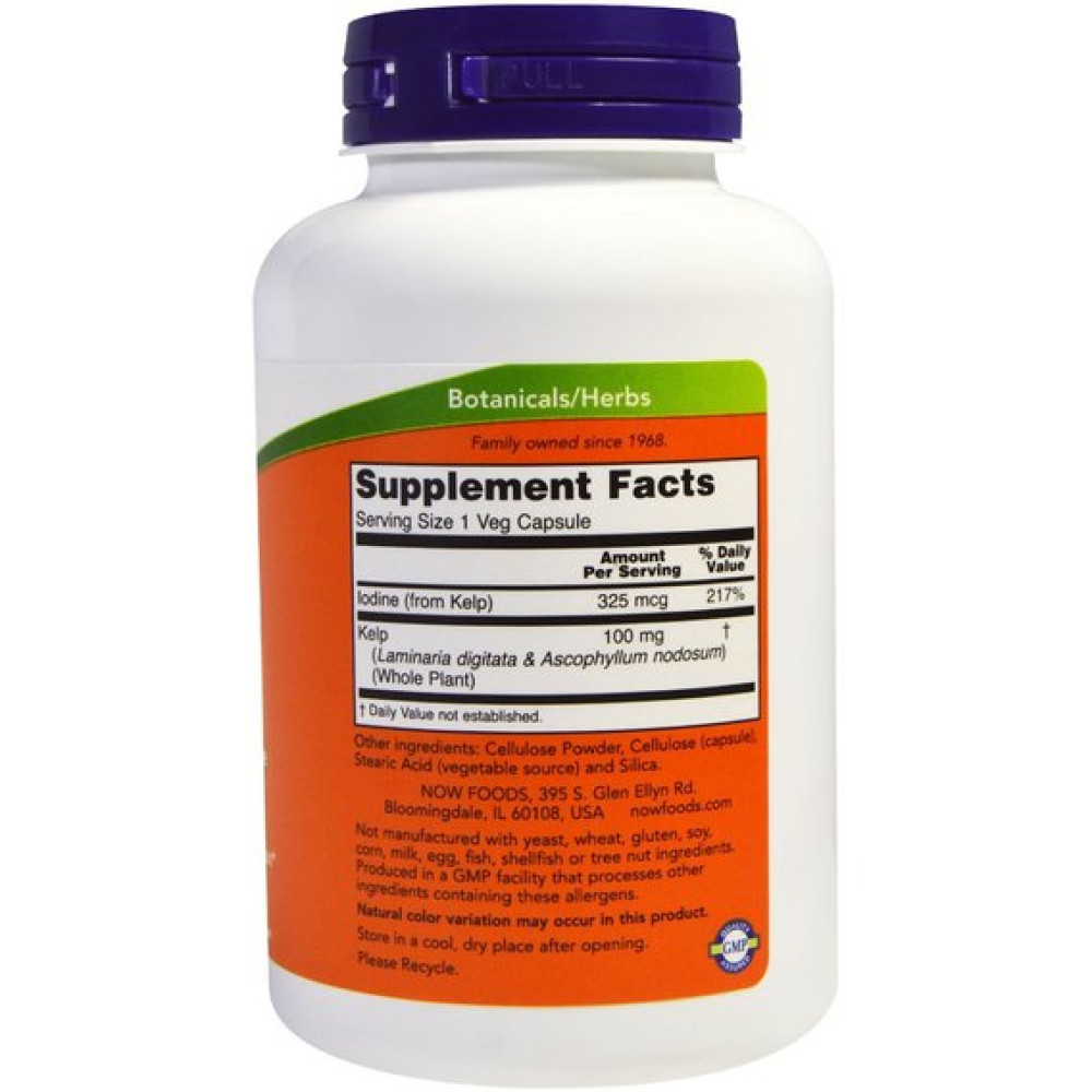 Ламінарія NOW Foods Kelp 325 mcg 250 Veg Caps