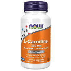 Карнітін NOW Foods L-Carnitine 250 mg 60 Caps