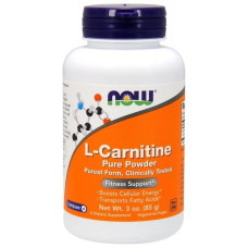 Карнітін NOW Foods L-Carnitine, Pure Powder, 3 oz 85 g /89 servings/ NF0217