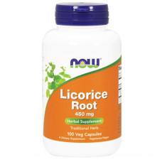 Корінь солодки NOW Foods Licorice Root 450 mg 100 Caps