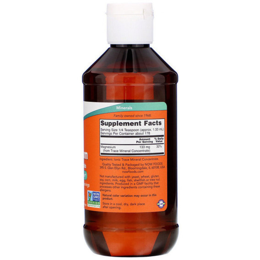 Мікроелемент Магній NOW Foods Liquid Magnesium with Trace Minerals, 8 fl oz 237 ml NF1288