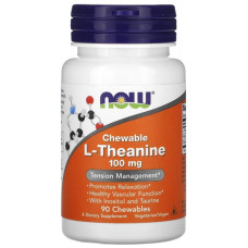 Теанін NOW Foods L-Theanine 100 mg 90 Chewables NF0144