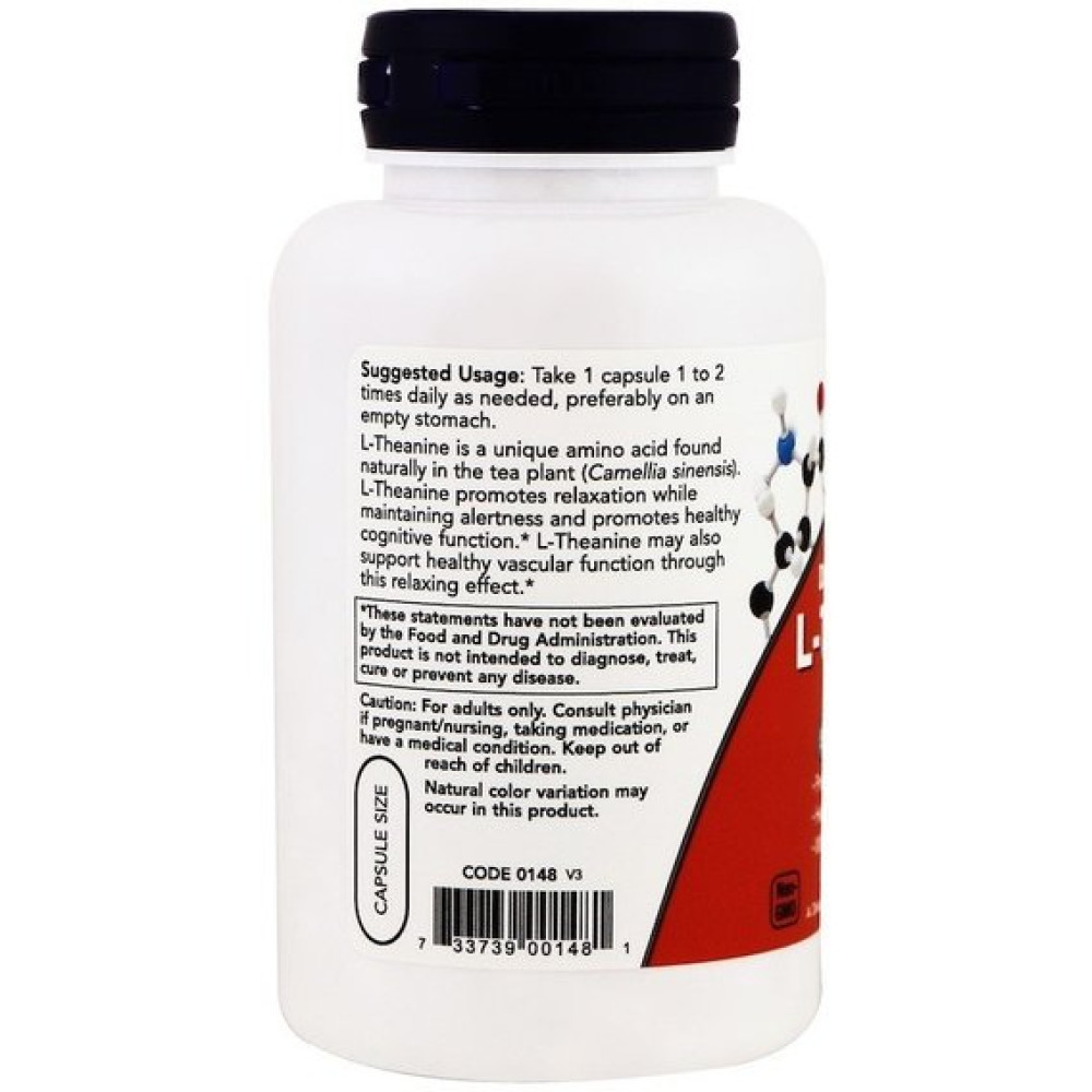 Теанін NOW Foods L-Theanine 200 mg 120 Veg Caps