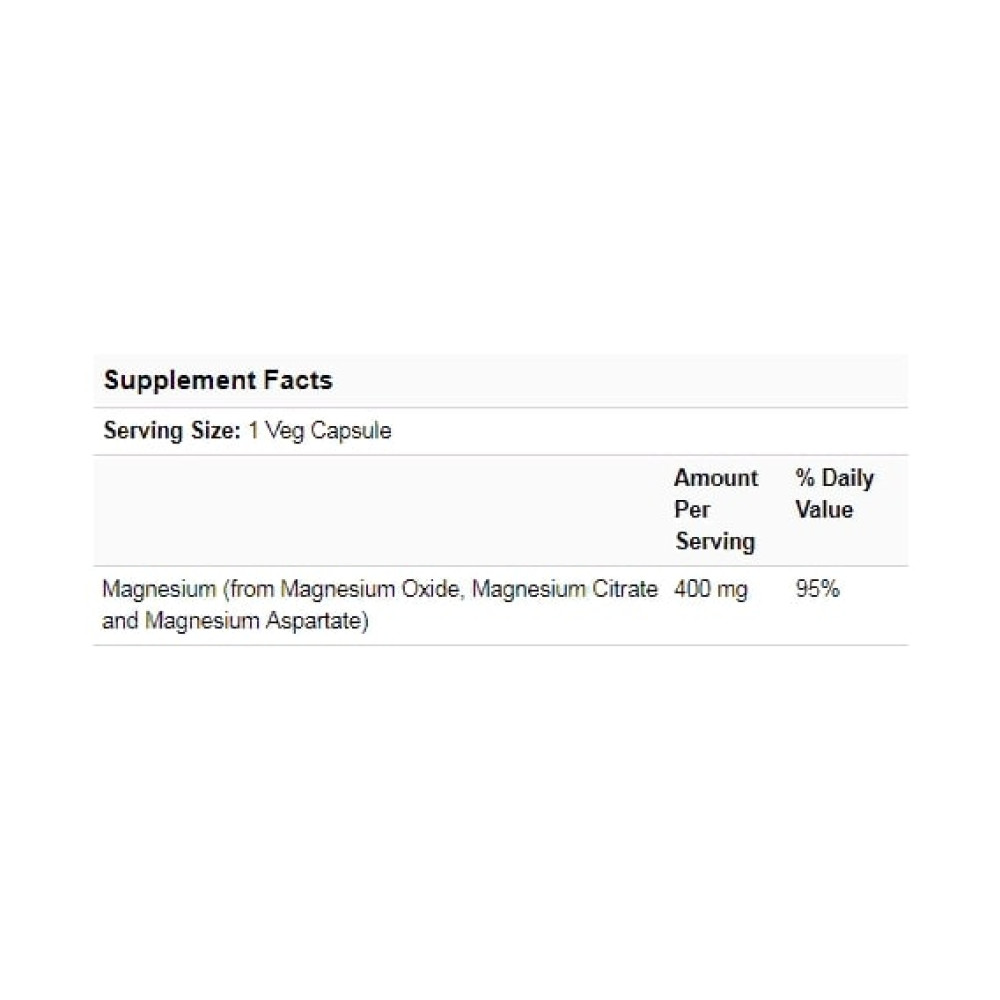 Мікроелемент Магній NOW Foods Magnesium 400 mg 180 Veg Caps NOW-01283