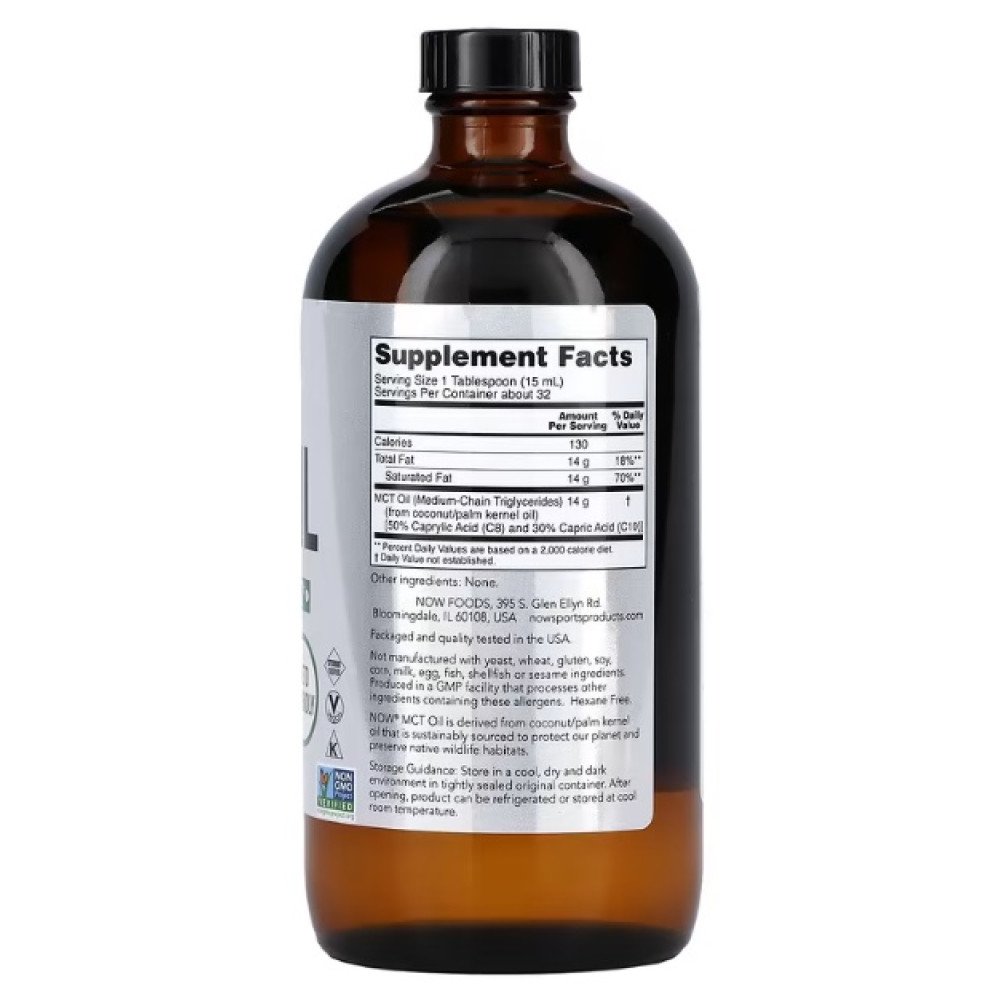Екстракт для схуднення NOW Foods MCT OIL 16 FL OZ 473 ml