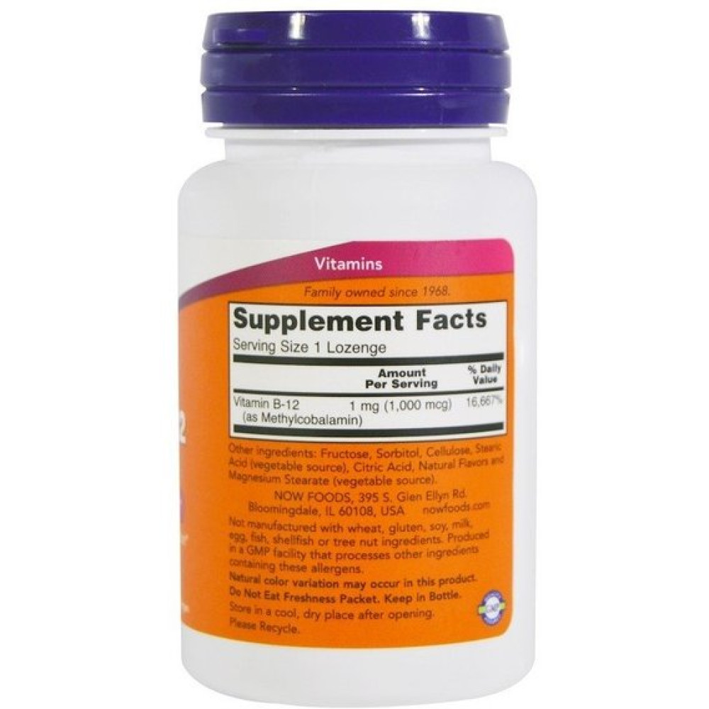 Вітамін Б12 NOW Foods Methyl B-12 1000 mcg 100 Lozenges