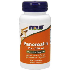 Панкреатін NOW Foods Pancreatin 10X 200 mg 100 Caps