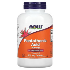 Пантотенова кислота NOW Foods Pantothenic Acid 500 mg 250 Veg Caps