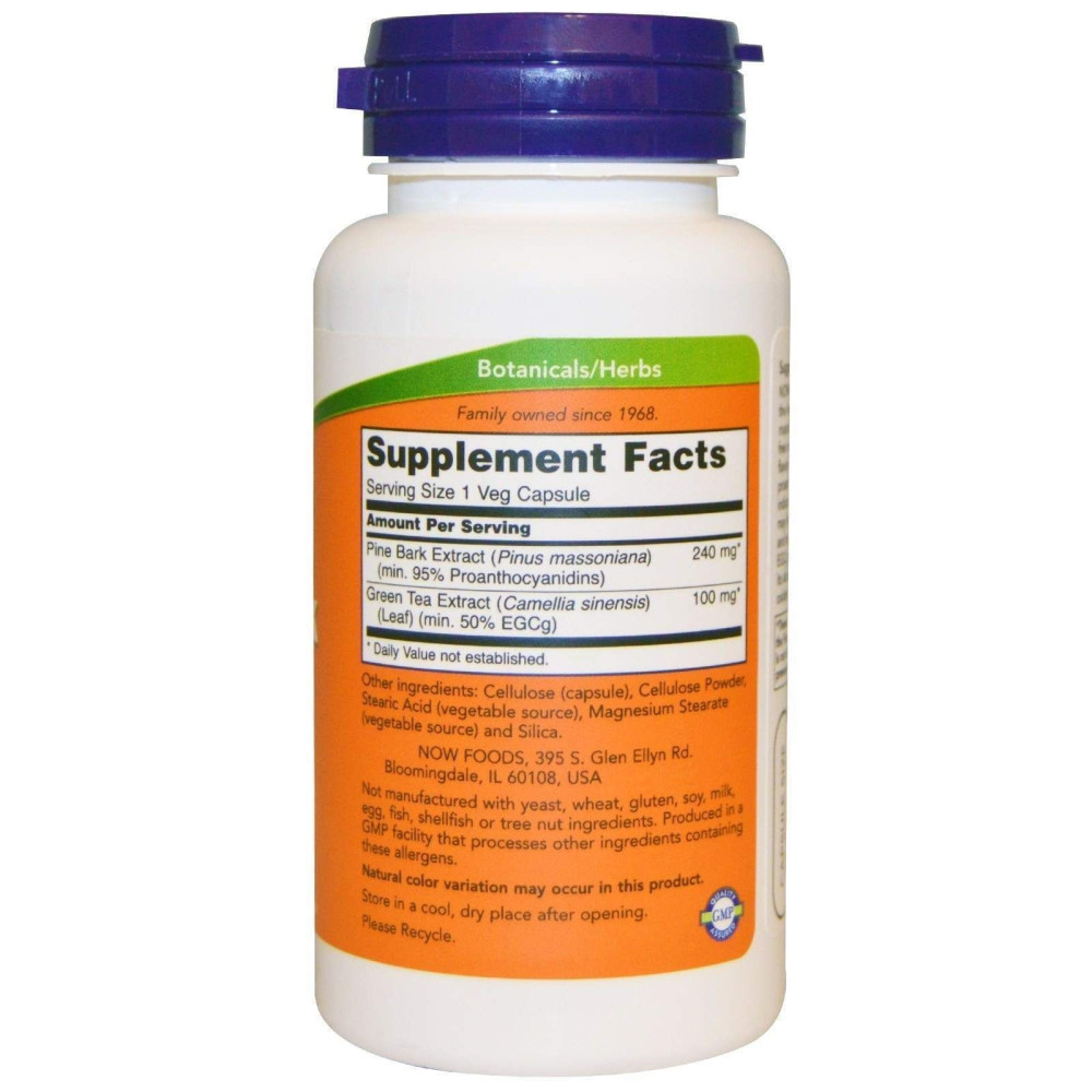 Пікногенол NOW Foods Pine Bark Extract 240 mg 90 Veg Caps