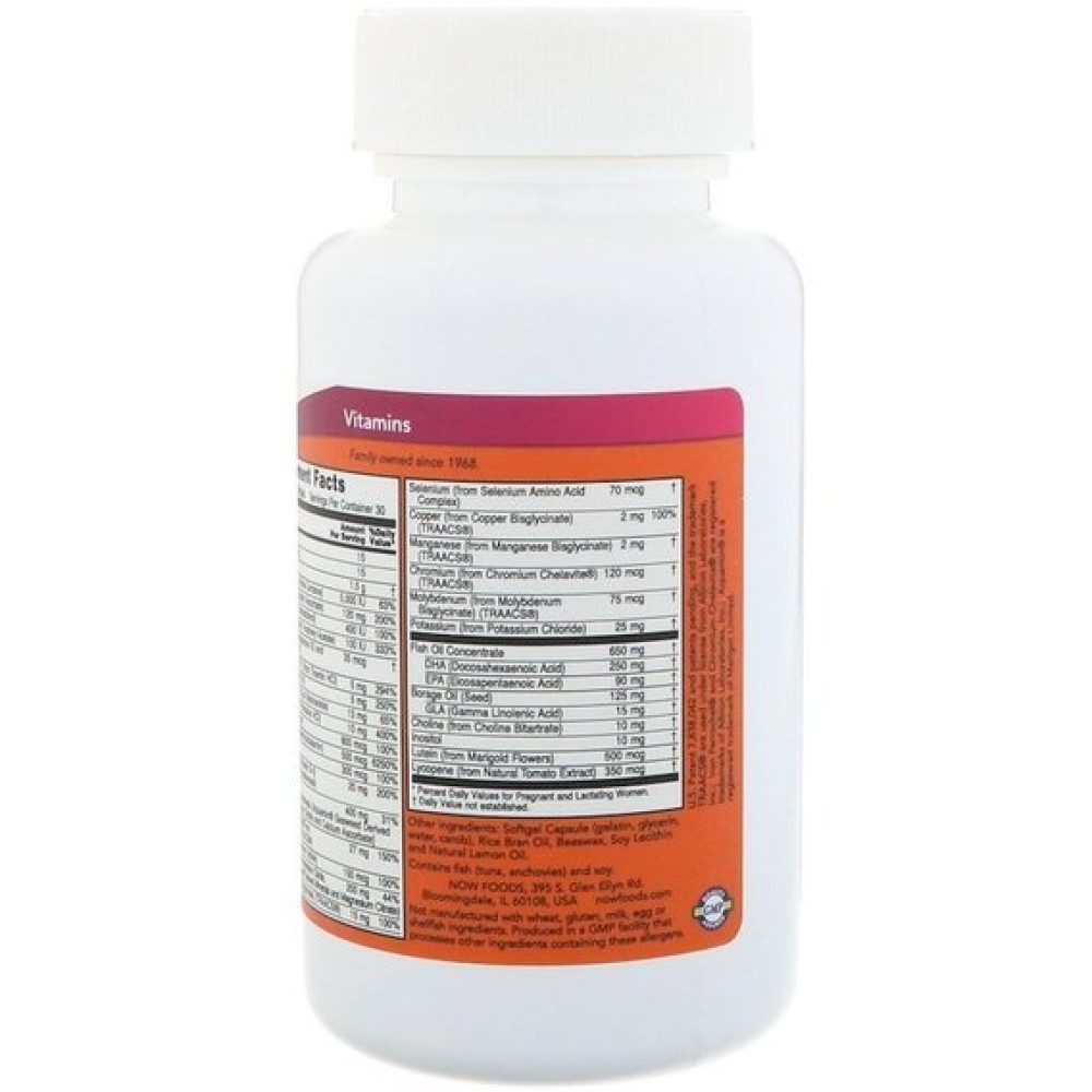 Вітаміни для вагітних NOW Foods Prenatal Gels + DHA 90 Softgels NOW-03809