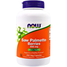 Екстракти ягід сереноа NOW Foods Saw Palmetto Berries 550 mg 250 Veg Caps