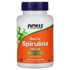 Спіруліна NOW Foods Spirulina 500 mg 120 Veg Caps