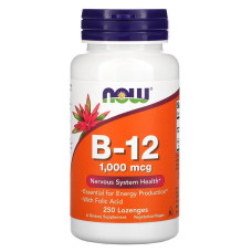 Вітамін Б12 NOW Foods Vitamin B-12 1000 mcg 250 Lozenges
