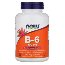 Пірідоксин NOW Foods Vitamin B-6 100 mg 250 Veg Caps