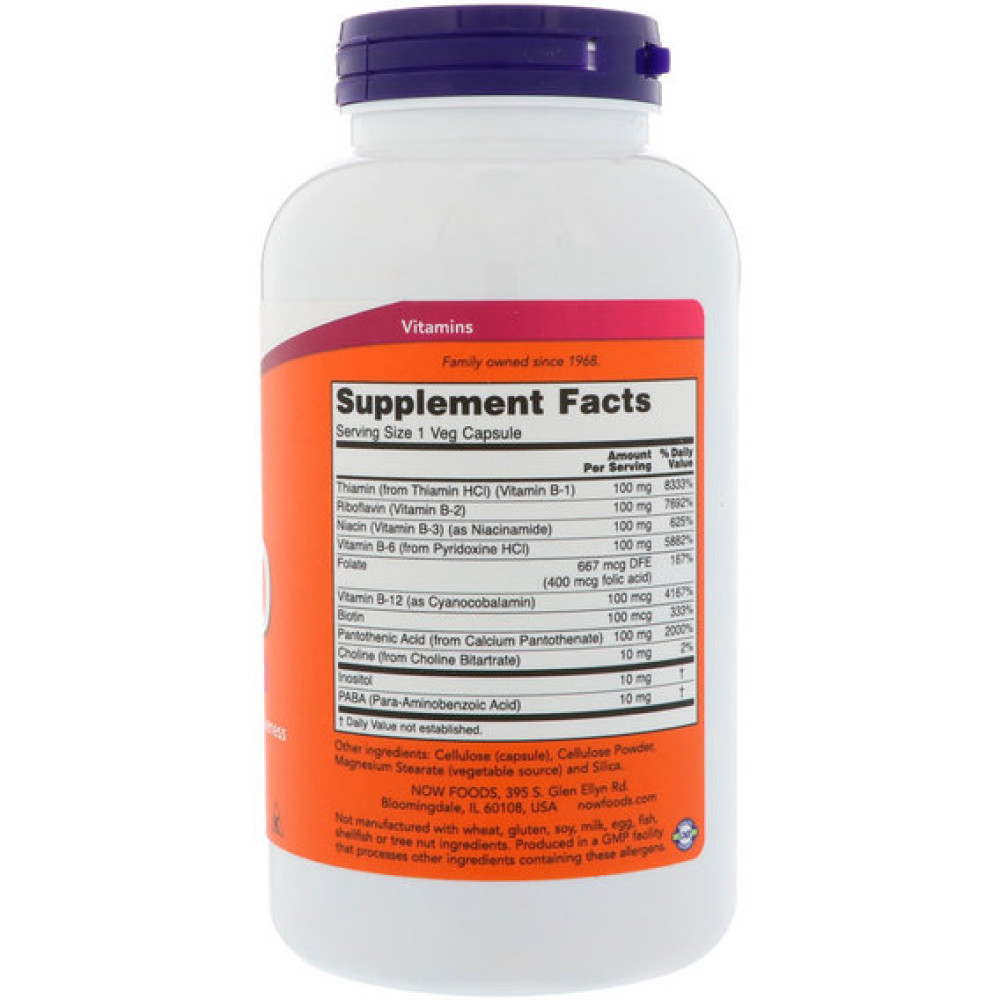 Пірідоксин NOW Foods Vitamin B-6 100 mg 250 Veg Caps