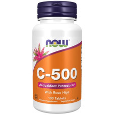Вітамін C NOW Foods Vitamin C-500 Rose Hips 100 Tabs