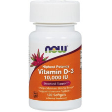 Вітамін D NOW Foods Vitamin D-3 10000 IU 120 Softgels