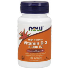 Вітамін D NOW Foods Vitamin D-3 5000 IU 120 Softgels