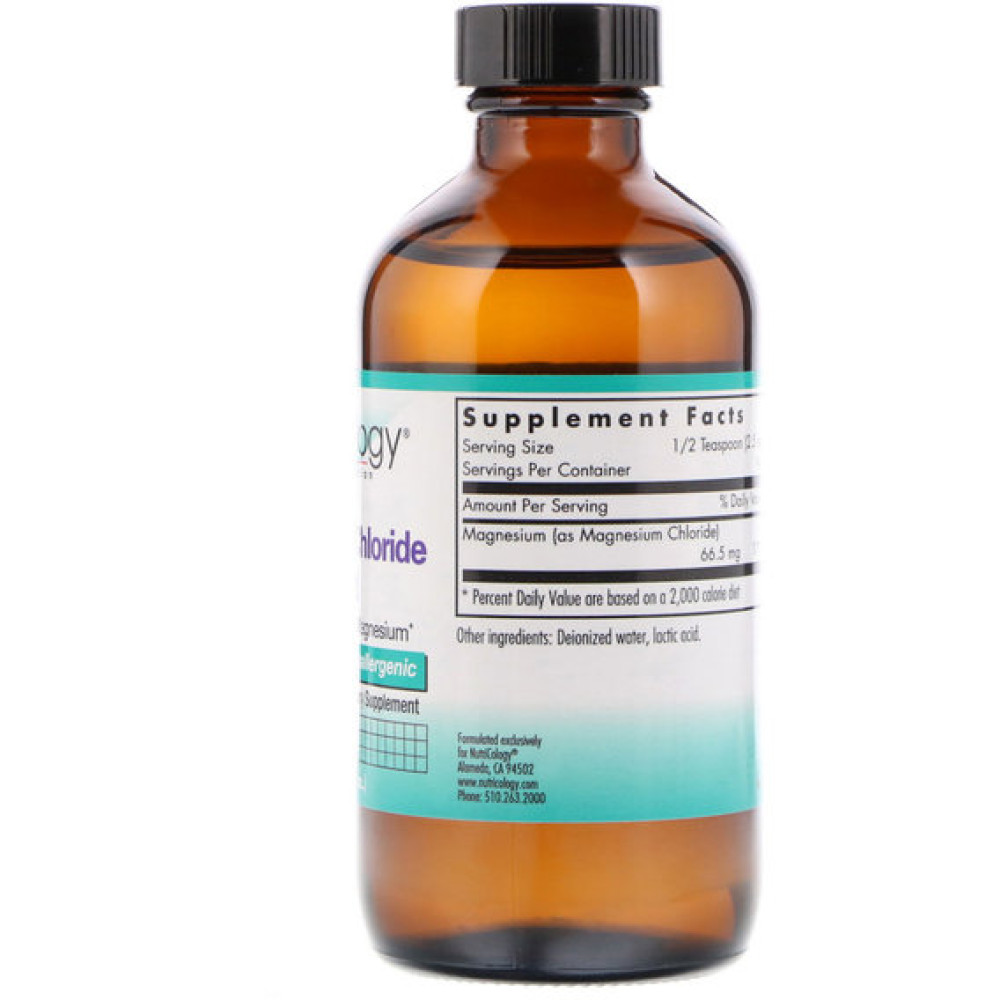 Мікроелемент Магній Nutricology Magnesium Chloride Liquid 8 fl o 236 ml