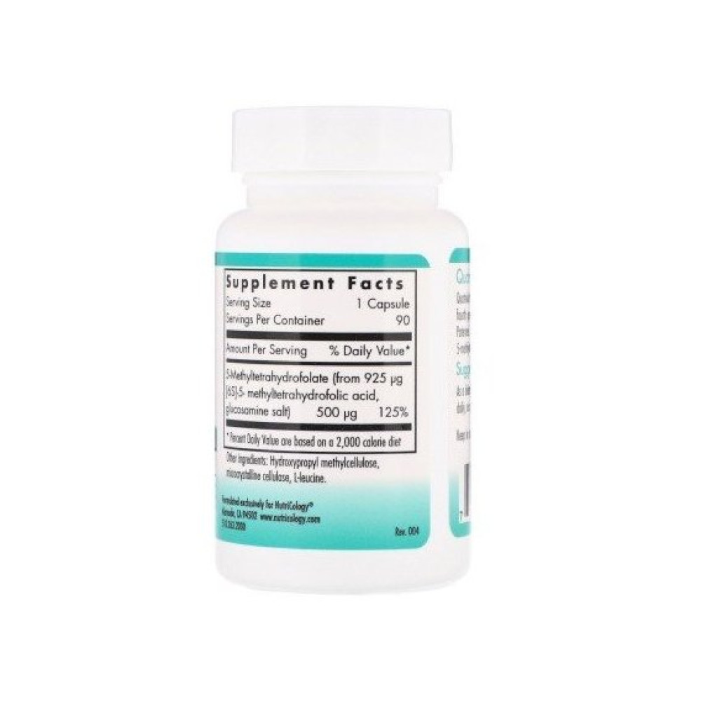Фолієва кислота Nutricology QuatreActiv Folate 90 Veg Caps