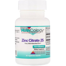 Мікроелемент Цинк Nutricology Zinc Citrate 25 60 Veg Caps