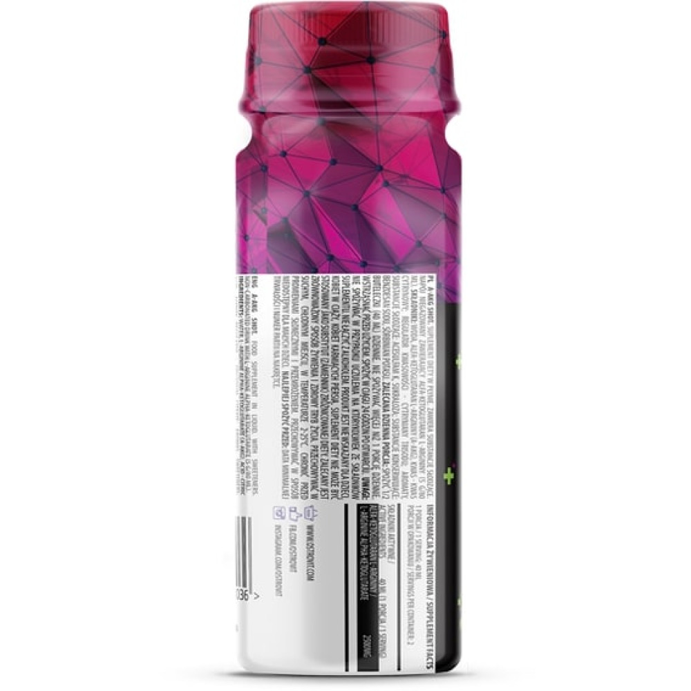 Аргінін для спорту OstroVit A-AKG Shot 80 ml Raspberry Citrus