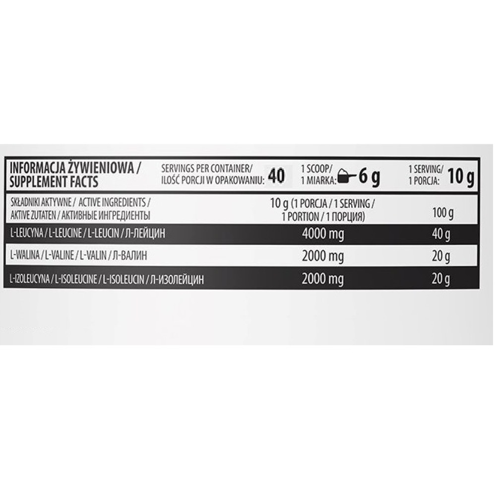 Амінокислота BCAA для спорту OstroVit BCAA 2-1-1 400 g /40 servings/ Orange