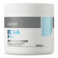 Амінокислота BCAA для спорту OstroVit BCAA 8-1-1 200 g /20 servings/ Lemon