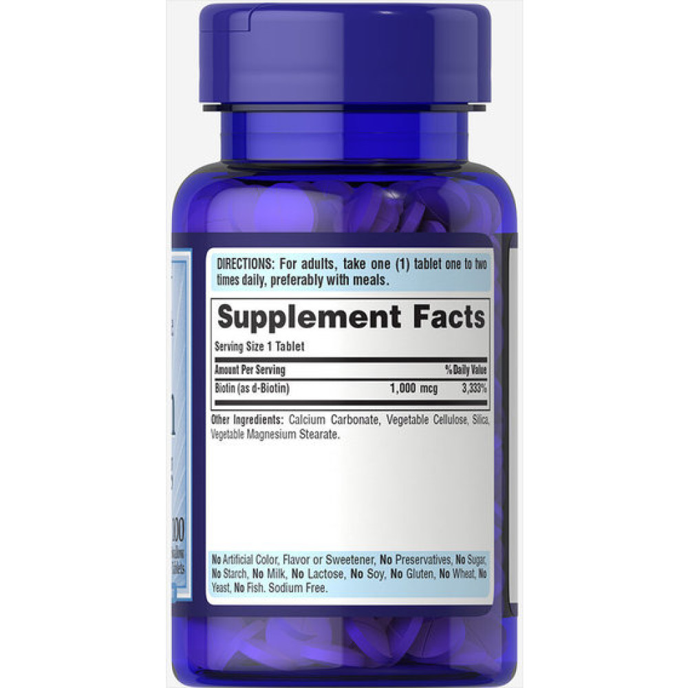 Біотин Puritan's Pride Biotin 1000 mcg 100 Tabs
